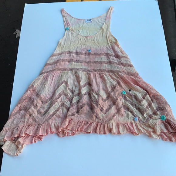 FP xDP Ballerina Princess Custom Slip Dress Rare Tie Dye Pastel Pink Free People - Picture 3 of 16